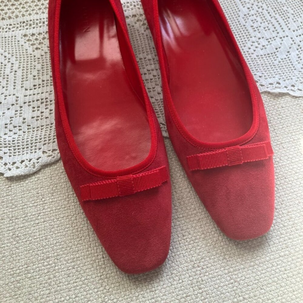 Doen Odette Ballet Flat - Rouge Suede - Picture 2 of 4